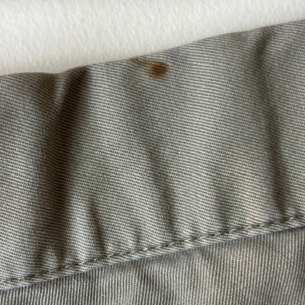 Mens 38 Polo Ralph Lauren Chino Shorts Gray Cotton Flat Front Slash Pockets - Picture 5 of 15